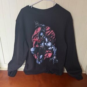 Marvel Black Sweatshirt with Venom Graphic NWT
